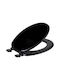 Marva Wooden Toilet Seat Black F-V 42.5cm