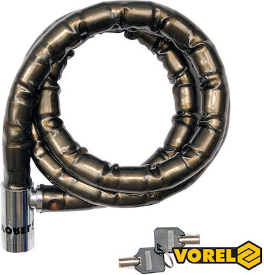 Vorel 150cm Motorcycle Chain Lock Motorcycle Chain Lock with 25mm Pin in Black