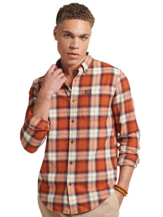 Superdry Lumberjack Cotton Overshirt Rusty Orange Superdry Lumberjack Cotton Overshirt Rusty Orange