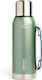 Emerson Bottle Thermos Stainless Steel BPA Free Green 1lt with Cap-Cup and Handle