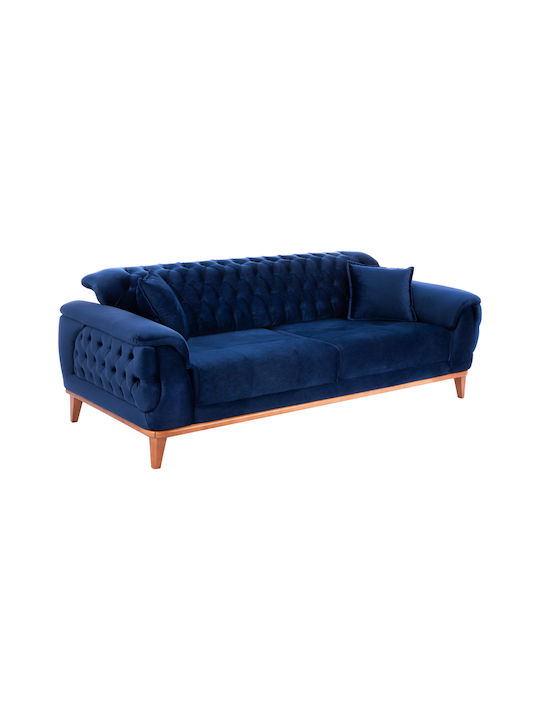 Bennington Τριθέσιος Καναπές Κρεβάτι Μπλε 240x95εκ.