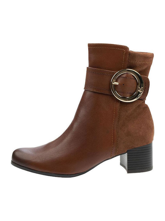 Caprice Leder Stiefeletten Damen Cognac