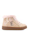 Anatomisch Lederne Kinderstiefeletten mit Schnürsenkeln Beige