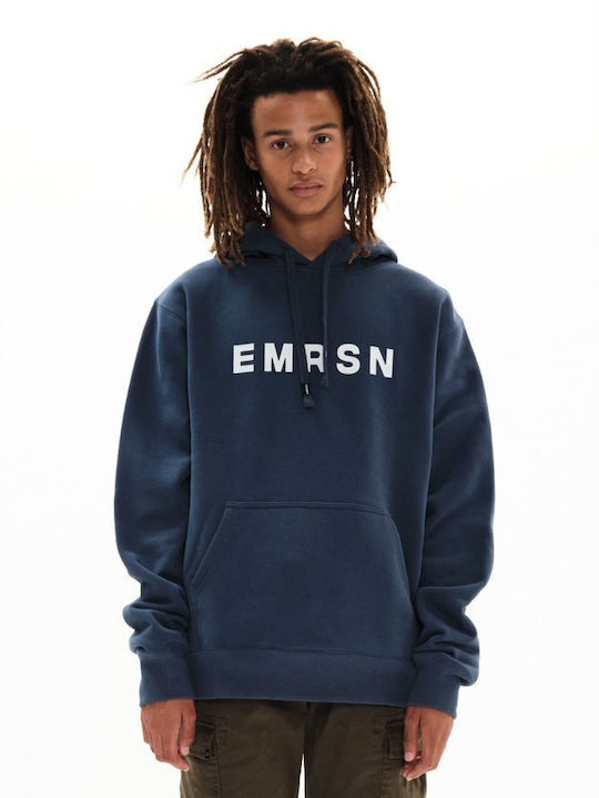 Emerson Men's Sweatshirt with Hood and Pockets Navy Blue