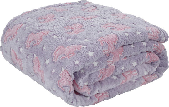 Das Home Decke Kinderbett 4833 Vlies Rosa 110x150cm