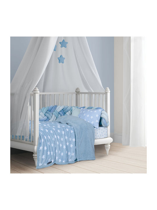 Das Home Decke Kinderbett Vlies Blau 110x150cm