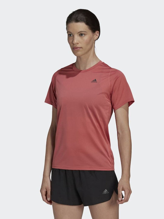 Adidas Damen Sport T-Shirt Schnell trocknend Rot