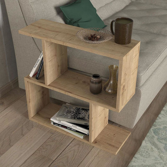Rectangular Side Table Mathraki Wooden Natural W60xL20xH60cm