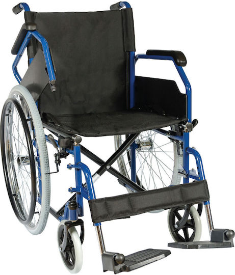 Alfa Care Smart Standard AC-45 Αναπηρικό Αμαξίδιο 24" Πτυσσόμενο Απλού Τύπου με Απλή Πλάτη Aμαξίδιο Πτυσσόμενο με Συμπαγείς Τροχούς 24" 46cm 13-528-005 Μπλε