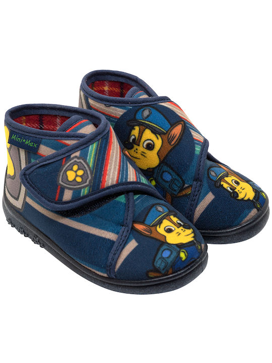 Mini Max Anatomic Kids Slipper Ankle Boot Navy Blue V-Don