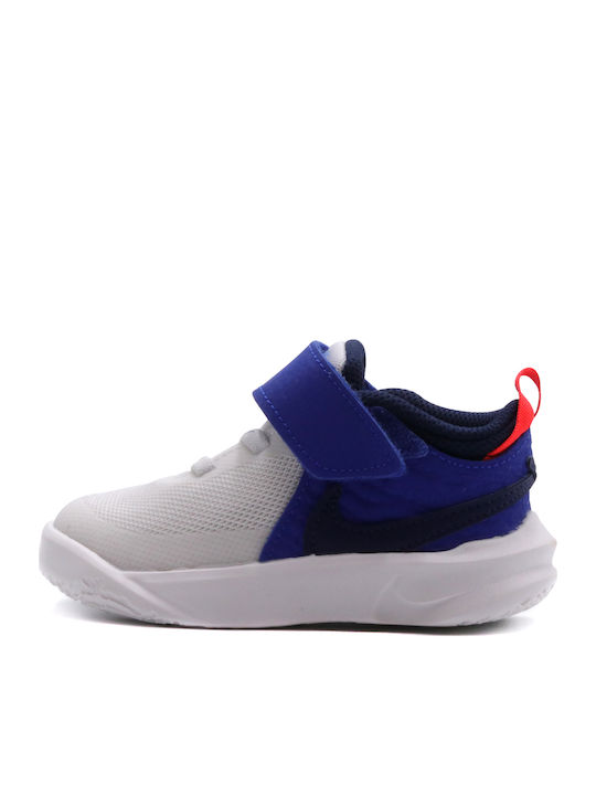 Team Hustle D 10 Kids Sports Shoes Basketball with Hoop & Loop Closure Blue