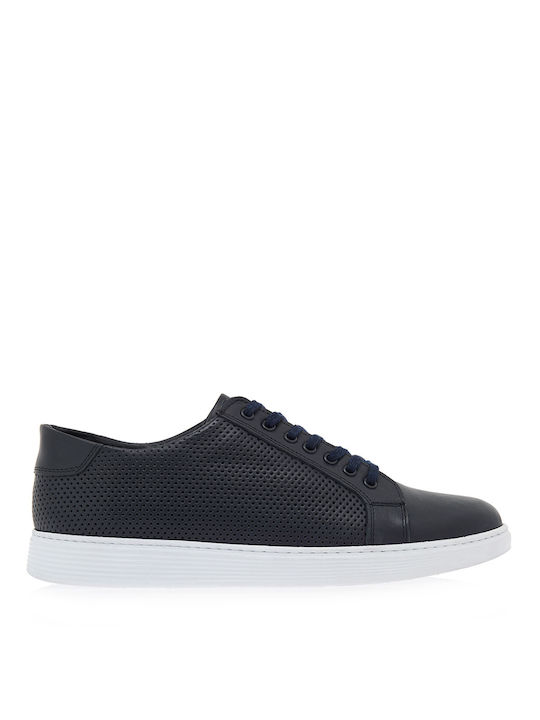 BNR CASUAL P560A1011052 - ΜΠΛΕ ΔΕΡΜΑ BNR 101-NAVY LEATHER