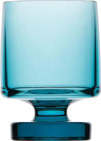 Marine Business Set of Glasses Water made of Plastic in Turquoise Color Stemmed 6pcs