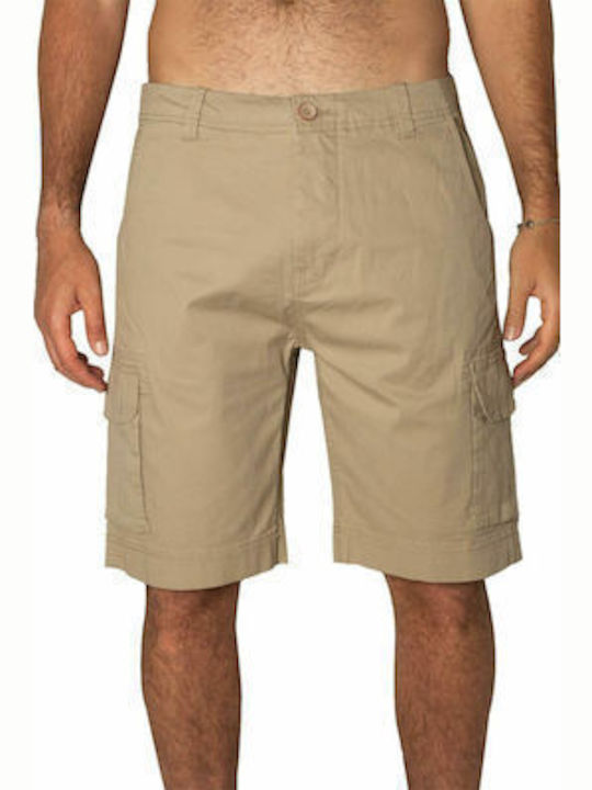 GNIOUS CARGO SHORTS CAMEL