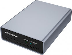 Graugear Твърд диск кутия за 2 твърди дискове 2.5" SATA III с връзка Type-C в Aluminum Silver цвят