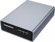 Graugear Case for 2 Hard Drives 2.5" SATA III with Connection Type-C Aluminum Silver