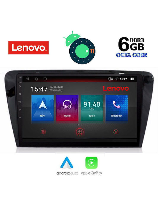 Lenovo Sistem Audio Auto pentru Skoda Octavia 2013-2021 cu Clima (Bluetooth/USB/AUX/WiFi/GPS/Partitură) cu Ecran Tactil 7"