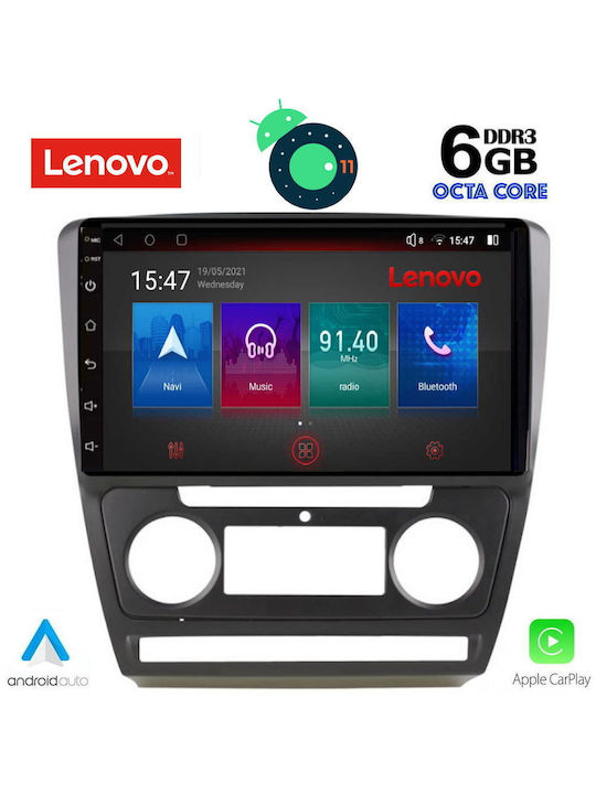 Lenovo Sistem Audio Auto pentru Skoda Octavia 5 2005-2012 cu Clima (Bluetooth/USB/AUX/WiFi/GPS/Partitură) cu Ecran Tactil 10"
