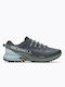 Merrell Agility Peak 4 Sport Shoes Trail Running Gray Waterproof with Gore-Tex Membrane