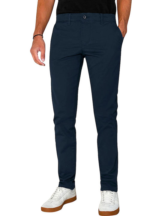 3Guys Rowly Pantaloni Chino Elastic Albastru