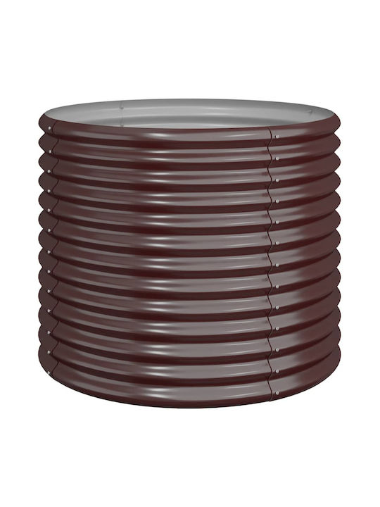 vidaXL Planter Box Metallic Brown 80x80x68cm.