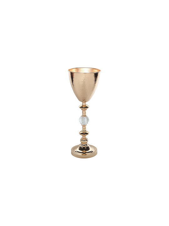 Keskor Διακοσμητικό Βάζο Μεταλλικό Χρυσό 18.5x18.5x49.5cm