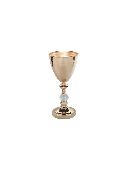 Keskor Διακοσμητικό Βάζο Μεταλλικό Χρυσό 18.5x18.5x40.5cm