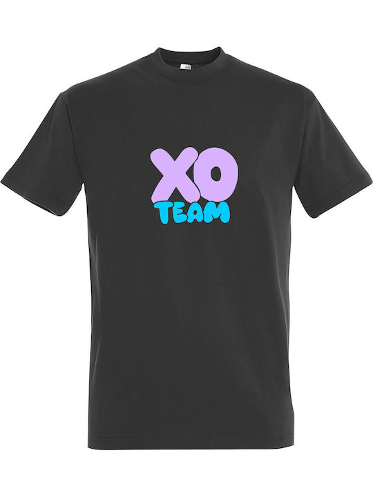 T-shirt unisex " XO Team ", Dunkelgrau