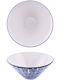 Cok Spain Aljibe Porcelain Salad Bowl Blue 23x23x10cm 12pcs