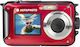 AgfaPhoto Realishot WP8000 Compact Φωτογραφική Μηχανή 24MP με Οθόνη 2.7" και Ανάλυση Video Full HD (1080p) Κόκκινη