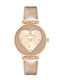 Juicy Couture Women's Watch with Pink Gold Leather Strap