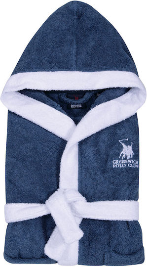 Greenwich Polo Club Kids Hooded Bathrobe Blue