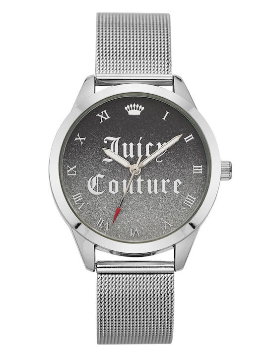 Juicy Couture Γυναικείο Ρολόι 35mm Μπαταρίας με Ασημί Μεταλλικό Μπρασελέ
