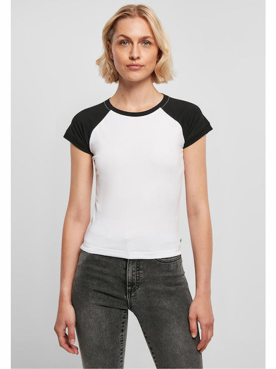 Urban Classics Γυναικείο T-shirt White/ Black