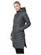Women's for Hiking Short Puffer Jacket for Winter Blue
