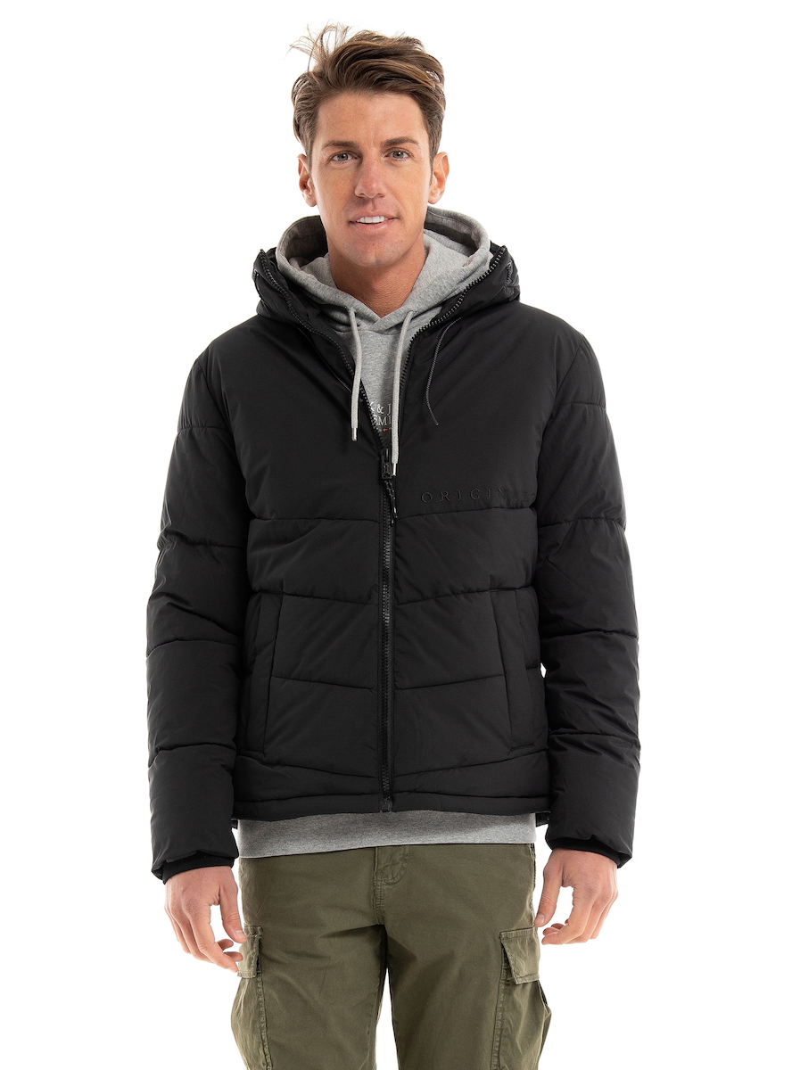 Feraud mens alpine premium hot sale padded short puffer jacket black