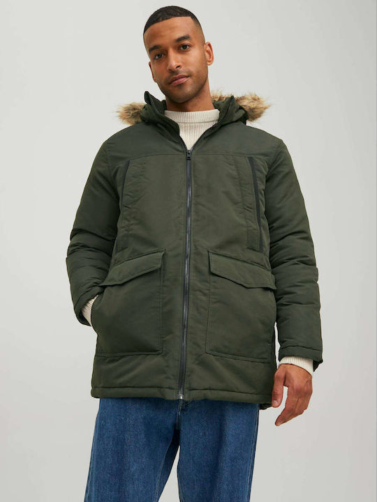 Jack & Jones Winter Jacke Parka Olive