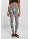 Women's Long Legging High Waisted Black Paint