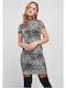 Urban Classics Mini Evening Dress with Sheer Snow Leo