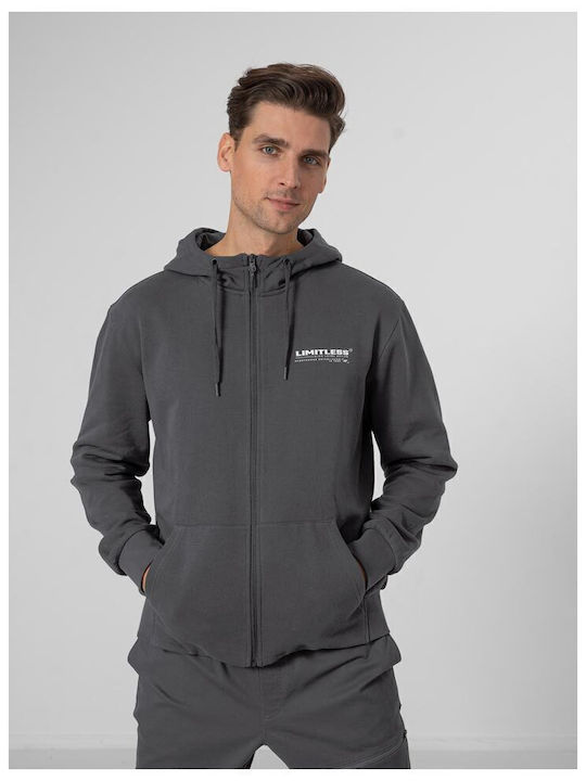 Ζακέτα με Κουκούλα Dark Grey
