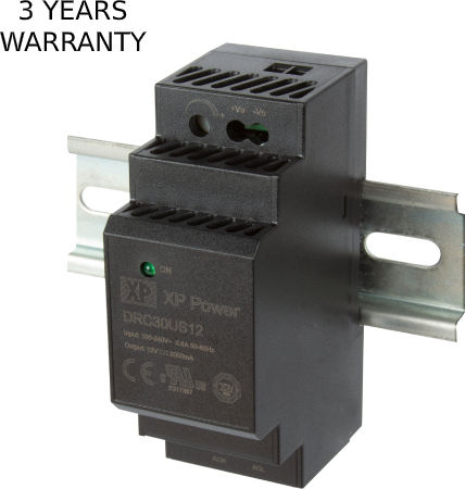 XP Power Τροφοδοτικό Ράγας με Έξοδο 5V και Ισχύ 30W 3A