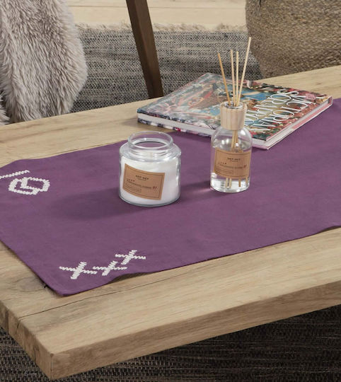 Nef-Nef Homeware Tischdecken Laoura Mauve / Rosa Mauve 45x150cm