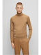 Hugo Boss Men's Long Sleeve Sweater Turtleneck Beige