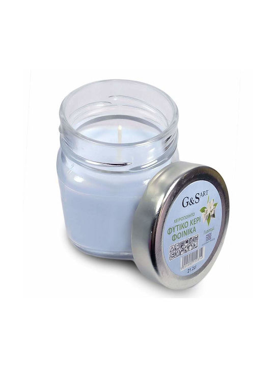 Scented Candle Jar with Scent Jasmine Blue 212gr 1pcs