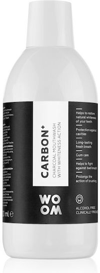 Woom Carbon+ Στοματικό Διάλυμα για Λεύκανση 500ml