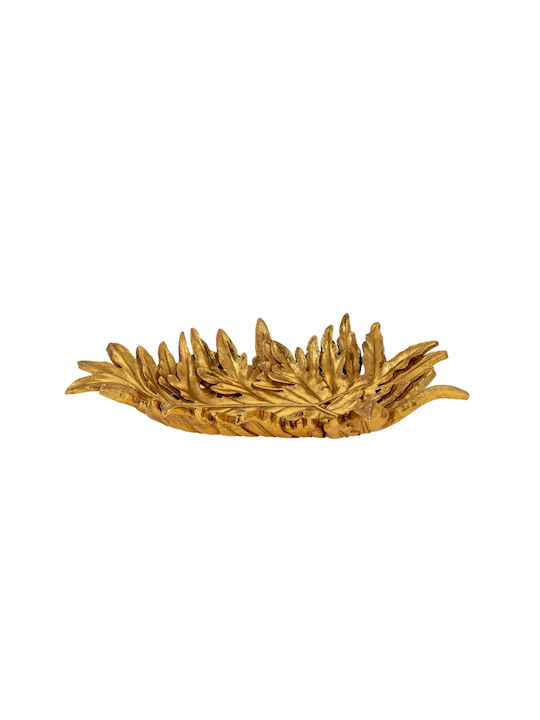 Zen Collection Polyresin Decorative Platter Gold 43x29x10cm