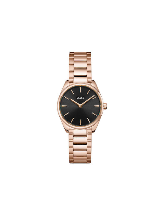 Cluse Feroce Mini Watch with Pink Gold Metal Bracelet