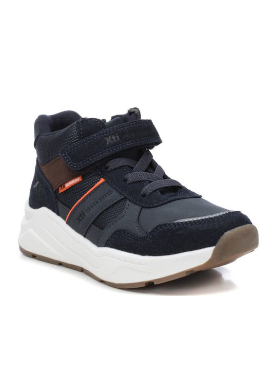 Παιδικά Sneakers High με Σκρατς Navy Μπλε