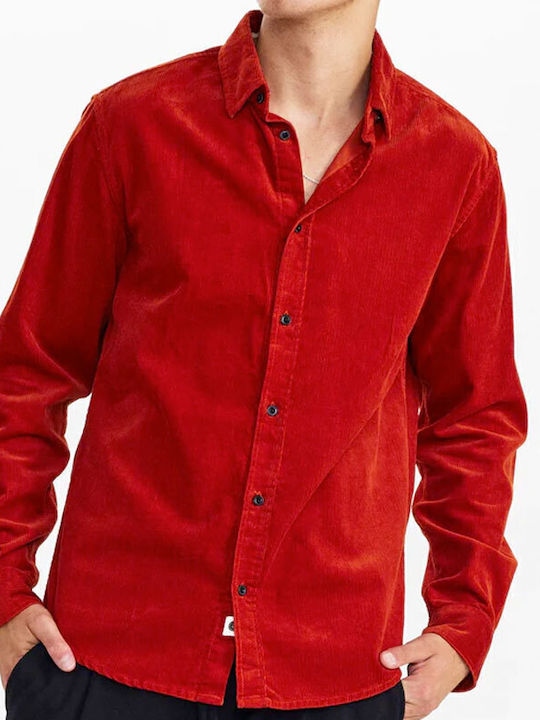 Anerkjendt Long-sleeved Corduroy Shirt Cinnamon