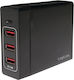 LogiLink Βάση Φόρτισης με 3 Θύρες USB-A και Θύρα USB-C 72W Power Delivery σε Μαύρο χρώμα (PA0122)